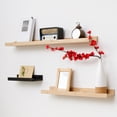 thumbnail image 3 of SHISUYAN 1Set Small Wood Shelf Rectangular Shape For Home 15.7x5.5in, 3 of 8
