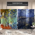 thumbnail image 2 of Red Lantern 6 ft. Tall Double Sided Works of Van Gogh Canvas Room Divider - Irises/Starry Night Over Rhone, 2 of 7