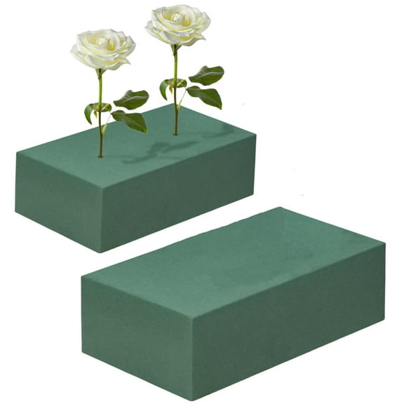 2Pcs Floral Foam Blocks,Green Plant Foam Bricks,Flower Arrangements Supplies,Wet & Dry Foam Blocks for Flower Displays,for Florist DIY Craft Art Supplies,Wedding Home Decor 9"X4"X3"