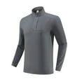 thumbnail image 2 of Men's Quarter Zip Pullover Long Sleeve Shirt - Moisture Wicking, Quick Dry Athletic & Casual for Running, Golf, 2 of 4