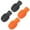 2 orange 2 gray, variant on Yokua 4Pcs Drumstick Dampeners Silicone Drumstick Tip Practice Percussion Tip