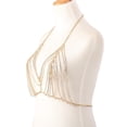 thumbnail image 3 of Sujetador de bikini con cadena de borlas jinwen Oro, 3 of 8