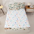 thumbnail image 4 of Homewish Kids Travel Adventure Camper Zipper Twin Comforter Sets with Fitted Sheet and 2 Pillowcases,Adventure Theme Zipper Bedding Set For Retro Trailer Lover,Reversible,4 Pieces, 4 of 7