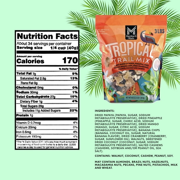 Member's Mark Tropical Trail Mix, 48 oz. - Samsclub.com