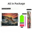 thumbnail image 2 of Trout Fish Jump from Water Sunset DIY 5D Diamond Art Painting by Number Kits for Adults Paint with Round Full Drill Diamond Gems Painting Art Craft for Home Wall Decor 11.8x15.8in(1), 2 of 8