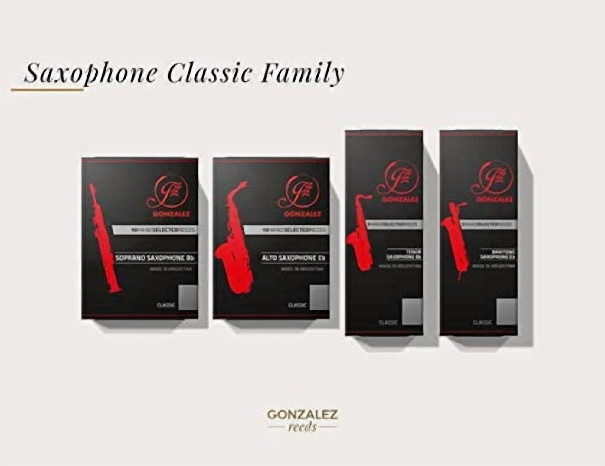 Gonzalez Classic Alto Saxophone Reeds Box of 10 Strength 2.5