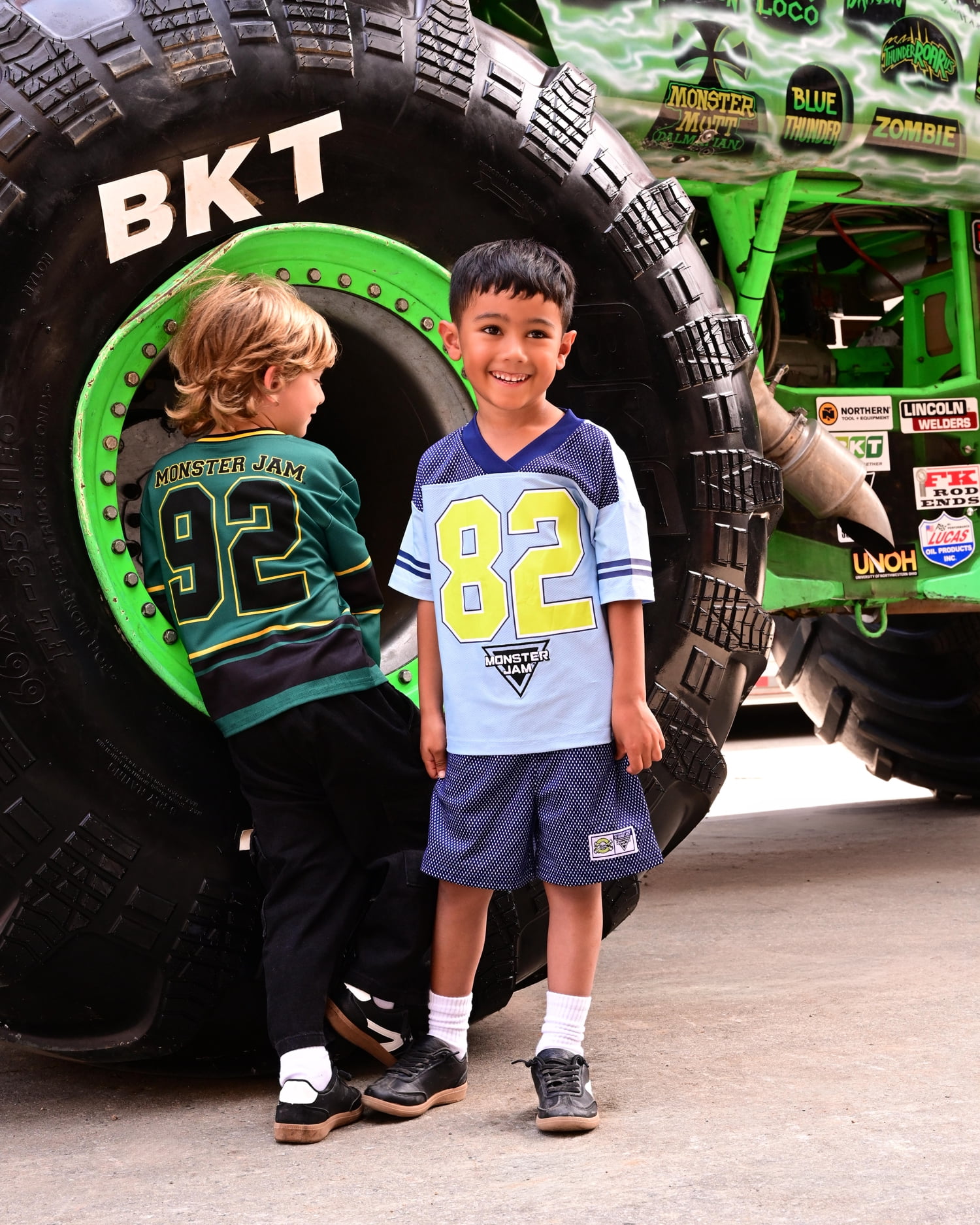 Monster Jam Toddler Boys Graphic Hockey Jersey with Long Sleeves, Sizes 12M-5T