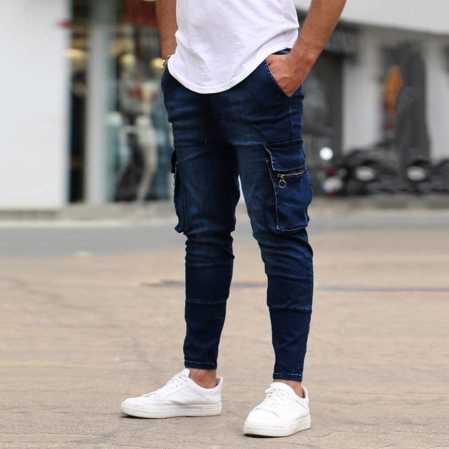 Pantalons pour Hommes Coupe Décontractée Mode Décontractée Pantalons Longs Streetwear en Solde