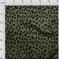thumbnail image 2 of oneOone Cotton Cambric Olive Green Fabric Leopard Animal Skin Sewing Material Print Fabric By The Yard 56 Inch Wide, 2 of 4