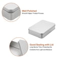 thumbnail image 4 of Uxcell Metal Tin Box Containers, 6Pcs 6.3x4.3x1.4 Inch Silver Rectangular Empty Hinged Tins Box with Lid for Candy Tins, 4 of 6