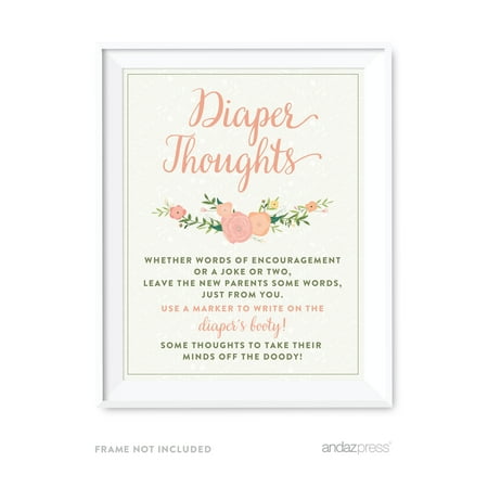 Diaper Thoughts Floral Roses Girl Baby Shower Game Diaper Thoughts Diaper Thoughts Floral Roses Girl Baby Shower Game Diaper Thoughts