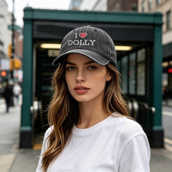 Retro Wash Dolly Country Music Baseball Hat, Nashville Western Memorial Cap, Country Legend Graphic Trucker Hat for Men and Women One Size