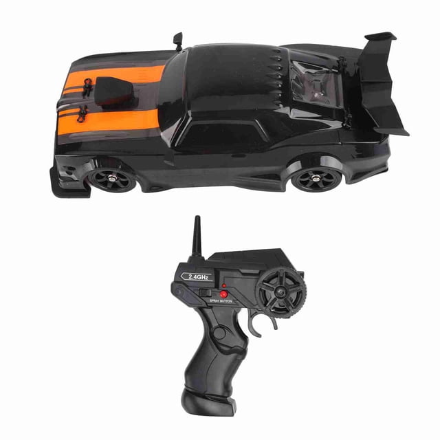 MODOLO DE AUTOMÓVIL RC, LUZ lideró un Prueba de Choque dos Juegos Neumlicos Negros RC Drift Car 1/16 500 Mah Batería Con Botella de Plárstico para EntreteniMientO