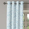 thumbnail image 2 of Ambesonne Blue Grommet Curtain, Raindrops White Navy, 50" x 96", Pale Blue, 2 of 6