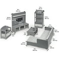 thumbnail image 6 of Badger Basket Doll Media Room Furniture Set for 18 inch Dolls - Gray/White, 6 of 9