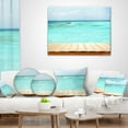 thumbnail image 4 of Designart Wooden Planks on Sea Background - Seascape Throw Pillow - 18x18, 4 of 5