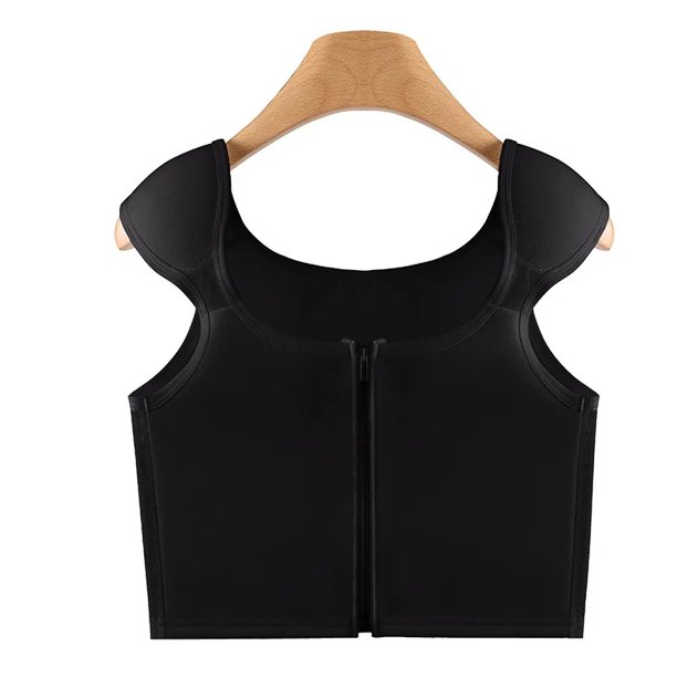Sujetador con hombrera Invisible para mujer, ropa interior con cremallera, chaleco moldeador, apariencia de hombro ancho, mejora de pecho pequeño
