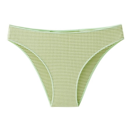 Limited Time Savings  Women s Low Waist Briefs  Striped Cotton Underwear  Comfort Fit  Seamless Design  Daily Wear  Breathable  Soft Material  Plus Size Fashion | Green L  Sopatenor