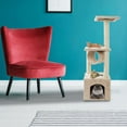 Ubesgoo 36in Cat Tree & Condo Scratching Post Tower, Beige