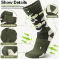 thumbnail image 4 of 4Pairs Men's Warm Wool Camo Hiking Socks, Winter Thickened Warm Snow Boot Socks, Soft Mid-Crew Outdoor Knitted Socks with Elasticity - Ideal for Outdoor Enthusiasts or Gifts for Men, 4 of 11