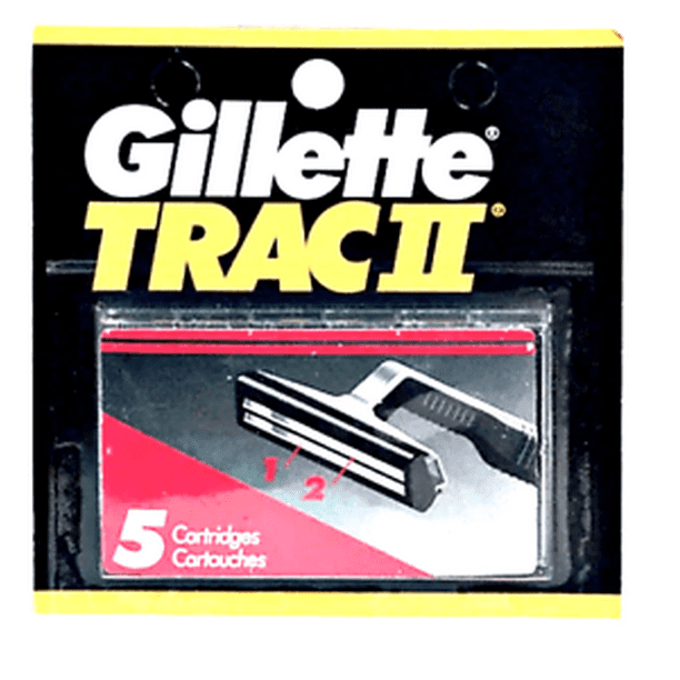 Gillette Trac II Razor Blade Refills, 5 Cartridges (Bulk Packaging)