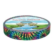 Country Brook Design - 1 Inch Tie Dye Stripes Reflective Polyester Webbing