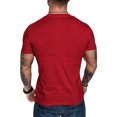 thumbnail image 2 of Coduop Men Short Sleeve T-Shirt Solid Color Muscle Fitness Tops Sports Casual Slim Fit T-Shirts, 2 of 5