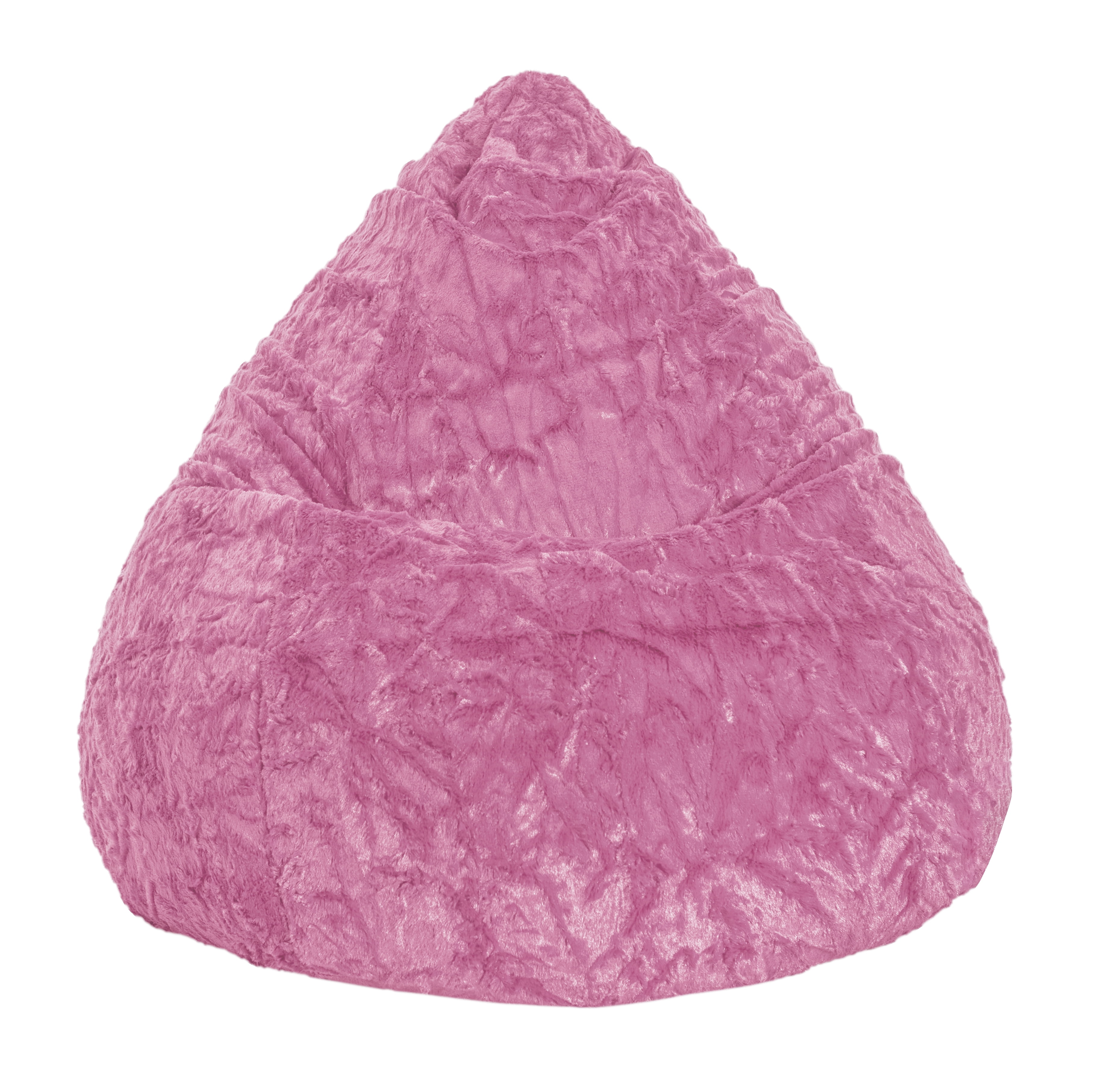 Gouchee Home Fluffy Pink Faux Fur Bean Bag Chair – Plush Lounge Seating with Polystyrene Bead Filling, Suitable for Adults and Teens, Lightweight & Portable for Bedroom, Dorm or Living Room