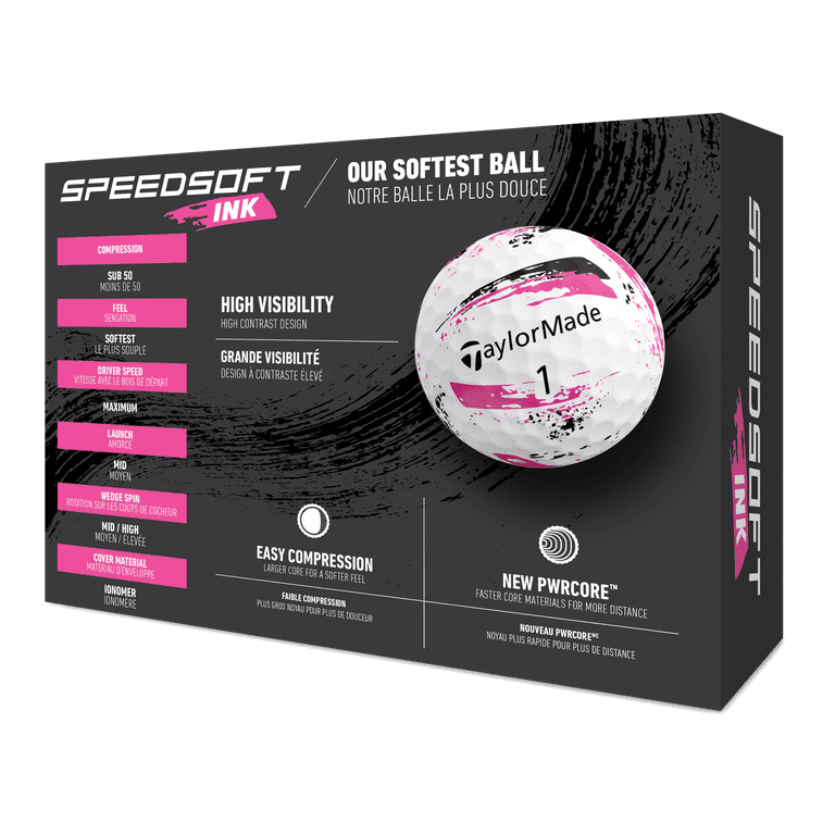 TaylorMade SPEED SOFT INK ピンク4ダース TaylorMade Speed Soft Ink Golf Balls Pink - O'Dwyers Golf Store