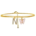 thumbnail image 1 of Jewelry Butterfly Initial Anklet Foot Female Anklet Letters for Women Anklet, 1 of 2