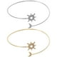 thumbnail image 1 of 2 pulseras de brazo abiertas con diseño de sol y luna para mujer, 1 of 6
