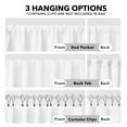 thumbnail image 5 of ZOPZO Room Darkening Thermal Insulated Curtains, Pure White, 52W x 84L Inch, Back Tab 2 Panels for Modern Home Decor, 5 of 8