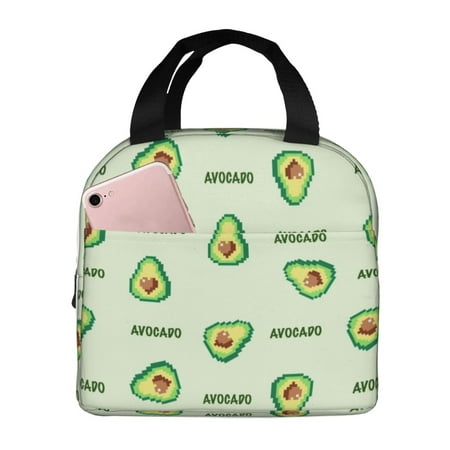 Insulated Lunch Bag for Women Men - Green Avocado Leakproof Cooler Lunch Box for Women Men  Lunch Tote Bags for Work School Picnic Travel