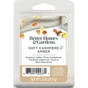 Angle View: Soft Cashmere Amber Scented Wax Melts, Better Homes & Gardens, 2.5 oz (1-Pack)