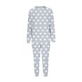 thumbnail image 3 of gbyLJF Womens 2 Piece Outfits Set Printed Round Neck Long Sleeve Pullover and Elastic Waisted Pants Sweatsuit Sets Pajamas Set, 3 of 5