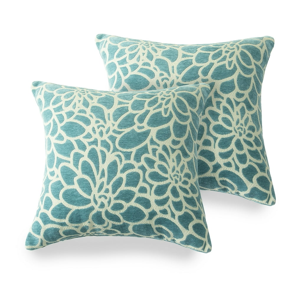Set of 2 Throw Pillow Covers Coastal Cushions Covers 100 Cotton Home Decor 18 x 18 inch Soft