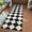 Black, variant on Garvee 3'x5' Modern Checkered Area Rug Washable Rug, Soft Low Pile Non Slip Diamond Carpet Plaid Print Rug for Living Room Bedroom Dining Room, Colorful