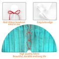 thumbnail image 4 of Yiaed Turquoise Wooden2 Print Christmas Tree Skirt , Tree SkirtsTree Mat for Christmas Winter Holiday Indoor Decorations-36", 4 of 7