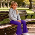thumbnail image 5 of Bovxnpu Girls Flare Pants Casual Yoga Pants Casual Cotton Girls Flare Leg Long Loungewear Pants, 5 of 9