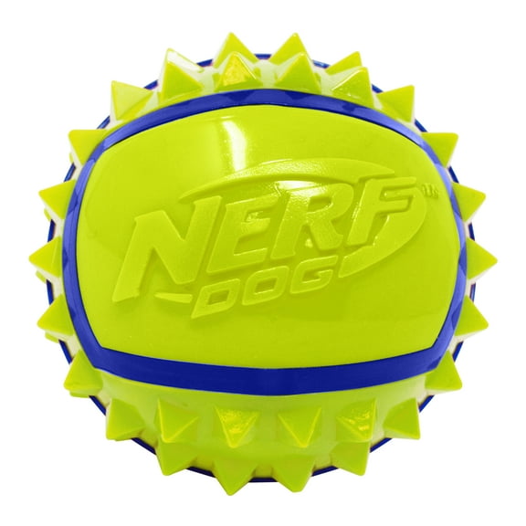 Nerf Dog TPR Dental Spike Ball, Blue/Green, 3 inch