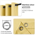thumbnail image 4 of Window Curtain Blackout Room Darkening K68 yellow color thermal drapes for bedroom living room closet door noise reducing 37" inch wide X 63" inch long 2 panels, 4 of 6