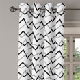 thumbnail image 2 of Ambesonne Black and Grey Grommet Curtain, Angled Stripes, 50" x 108", Black and Pale Grey, 2 of 6