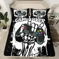 thumbnail image 2 of jejeloiu 3D Gamepad Controller Full Size Sheets,Teens Video Game Bed Sheets,White Black Sheet Sets For Boy Kids,Breathable Home Decor,4 Pieces, 2 of 7