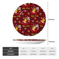 thumbnail image 2 of Balery Vintage Santa Skiing Red Plaid Print Bone China Decorative Plate Ceramic Dinner Plates Art Crafts with Display Stand-8in, 2 of 6