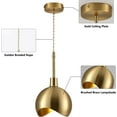 thumbnail image 3 of KCO Lighting Small Gold Dome Pendant Light, Farmhouse Barn Hanging Lamp for Dining Room, 3 of 9