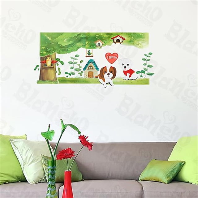 XS-037 Lovely Dog - Large Wall Decals Stickers Appliques Home Decor Multicolor