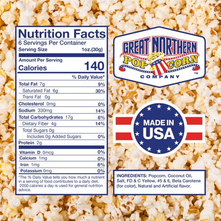 GREAT NORTHERN POPCORN GREAT NORTHERN 4105 CASE (24) OF SIX OUNCE PORTION POPCORN PACKS