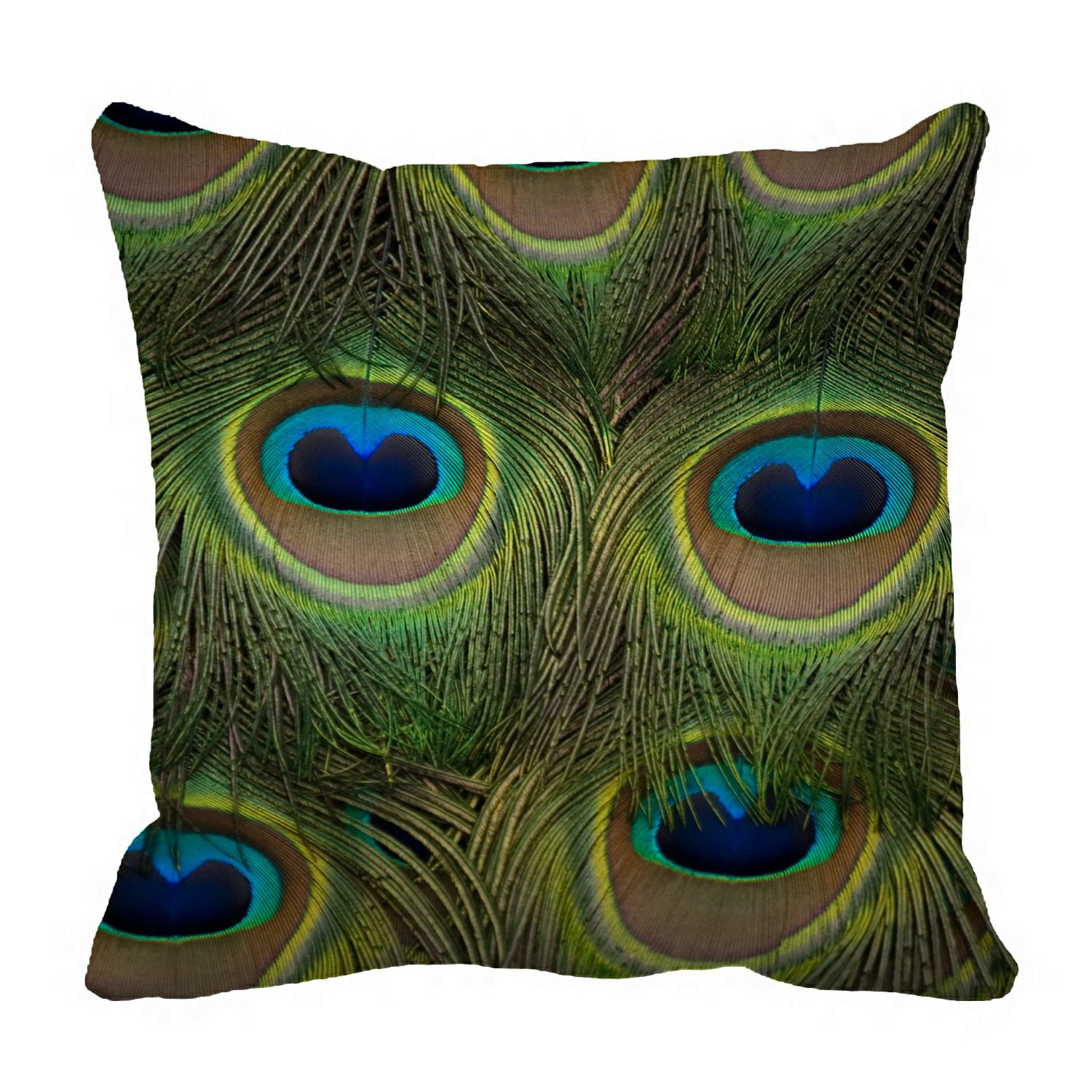 18" Animal Portrait Cushion Cover Turquoise Peacock Decorative Throw Pillow Case 