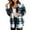 Blue, variant on Hvyesh Women's Flannel Plaid Shacket Long Sleeve Button Down Shirts Jacket Coats Trendy Lapel Neck Warm Coat with Side Pockets