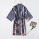 thumbnail image 1 of Pijama corto con estampado de grullas de seda sintética para mujer, vestido de novia de seda para primavera y verano, camisón de casa de gran tamaño, bata de baño, 1 of 6